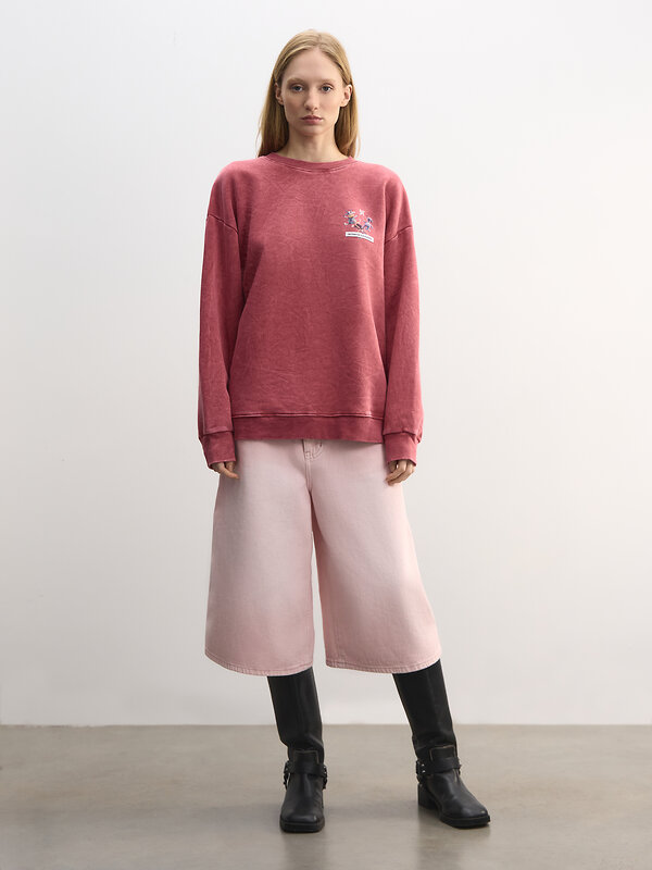 MARK FORMELLE Свитшот 613292 122887/1 ACID WASH терракотовый +печать