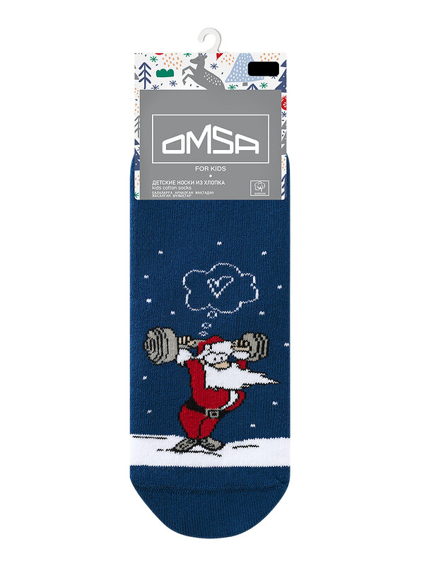 Omsa Носки 613334 Calzino 21N66 плюш (Зимний спорт) Blu (Синий)