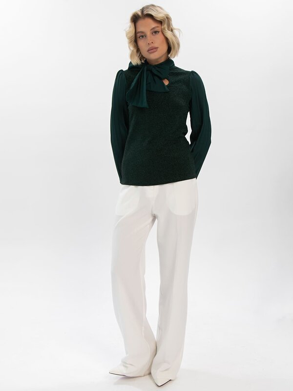 LT Collection Блуза 613370 Б16411-1М Зеленый
