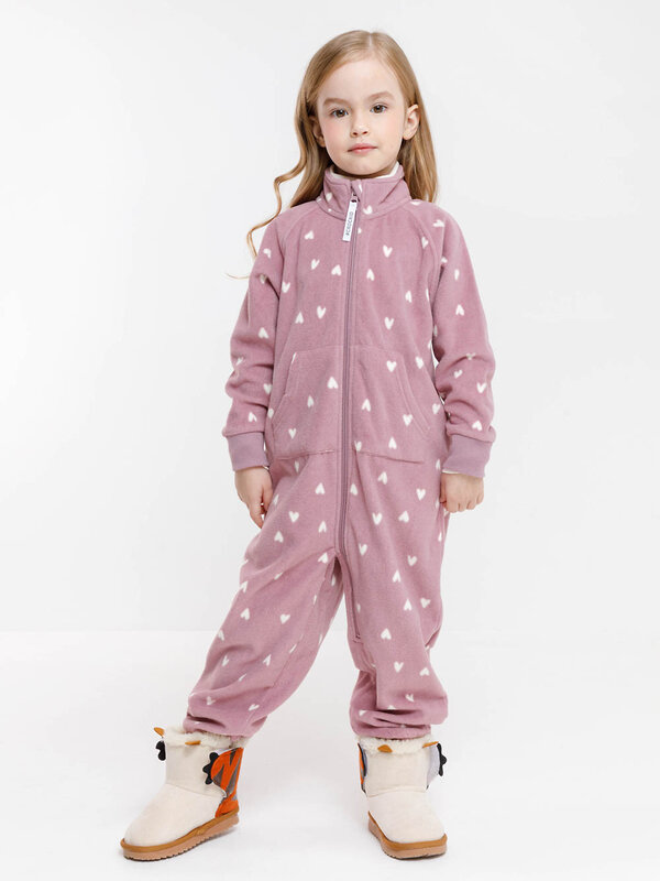 CROCKID Комбинезон 613527 ФЛ 60005/н/14 ГР розово-сиреневый, сердечки