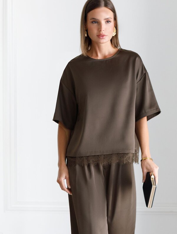 VILATTE Блузка 613748 D29.397 коричневый