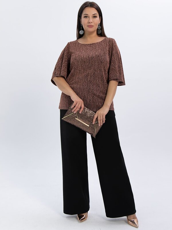 LT Collection Блуза 613800 Б16524-13М Коричневый