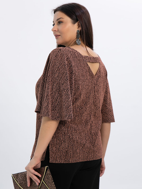 LT Collection Блуза 613800 Б16524-13М Коричневый