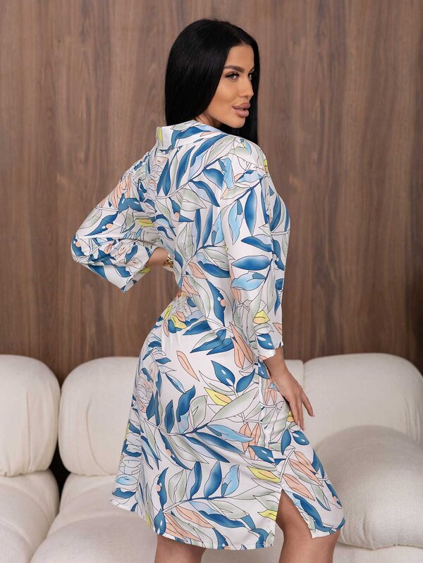 Текс-плюс Платье-рубашка 613982 00-00248458 Голубой,белый