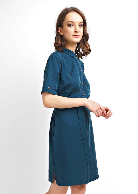 CLEVER Платье 100826 202373/4ти т.бирюзовый