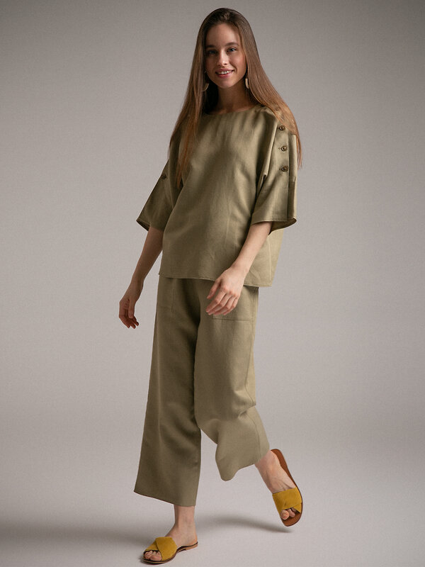 Emka Fashion Блузка 101965 B2526/robin хаки