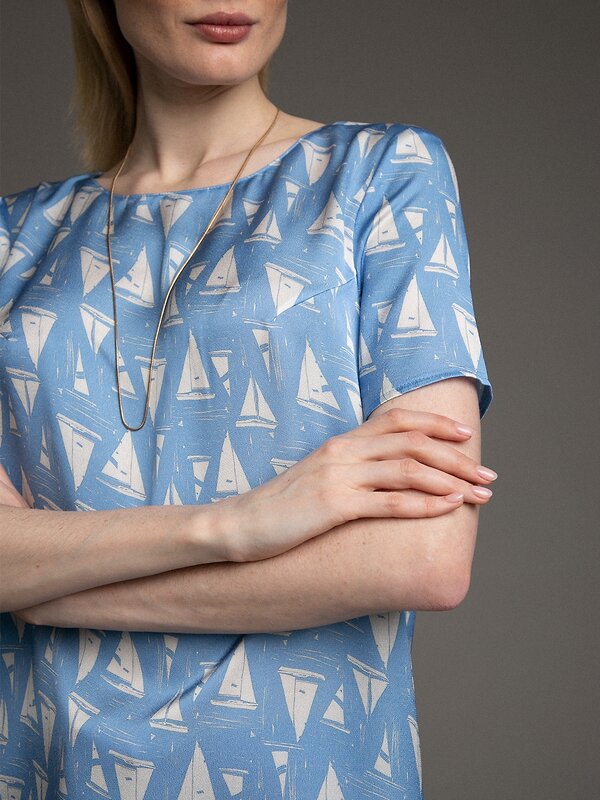 Emka Fashion Блузка 101970 B2532/marcus голубой