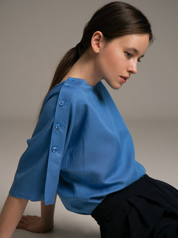 Emka Fashion Блузка 101974 B2526/parrot синий