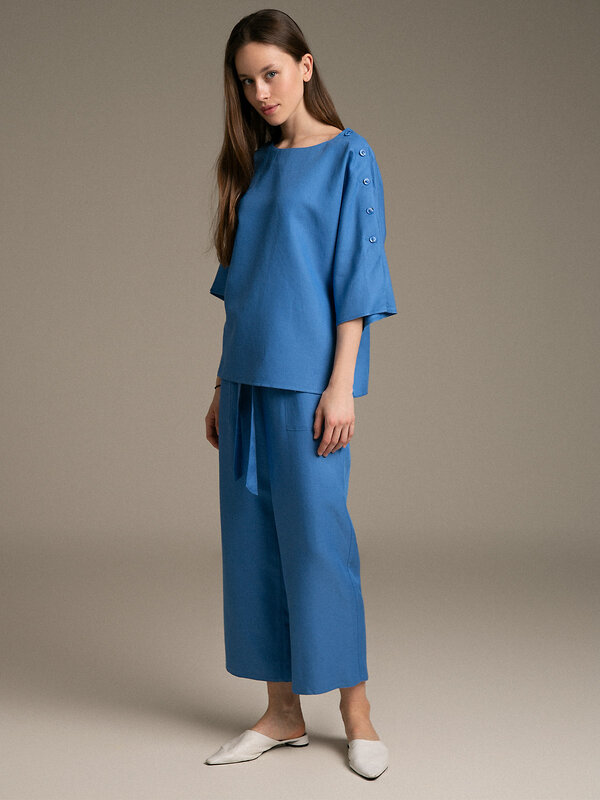 Emka Fashion Блузка 101974 B2526/parrot синий