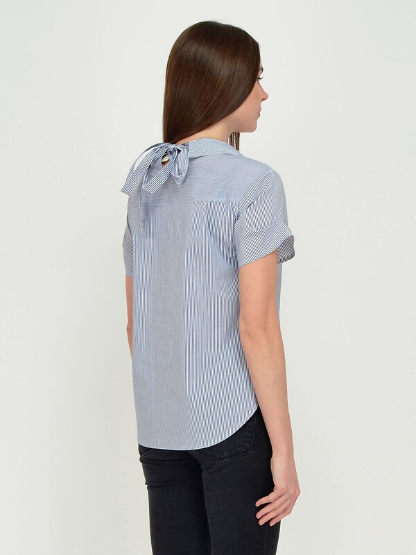 VISERDI Блузка 103594 10104-плс 250750 Полоска/синий