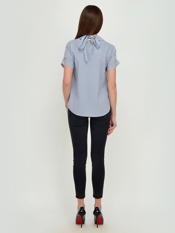 VISERDI Блузка 103594 10104-плс 250750 Полоска/синий