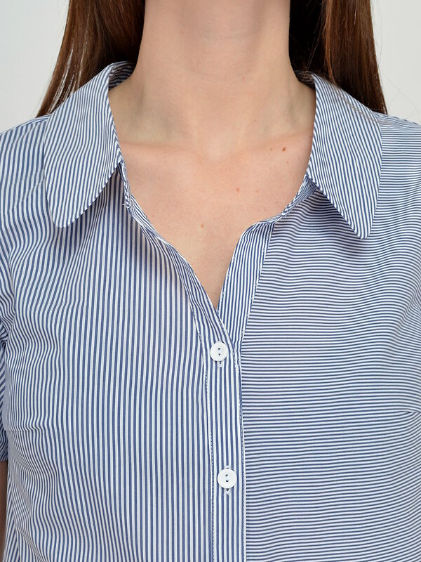 VISERDI Блузка 103594 10104-плс 250750 Полоска/синий