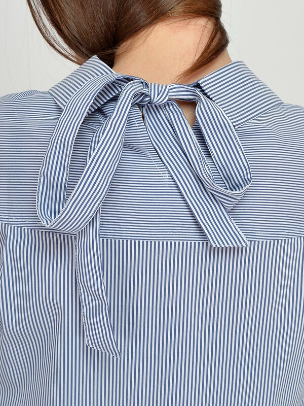 VISERDI Блузка 103594 10104-плс 250750 Полоска/синий