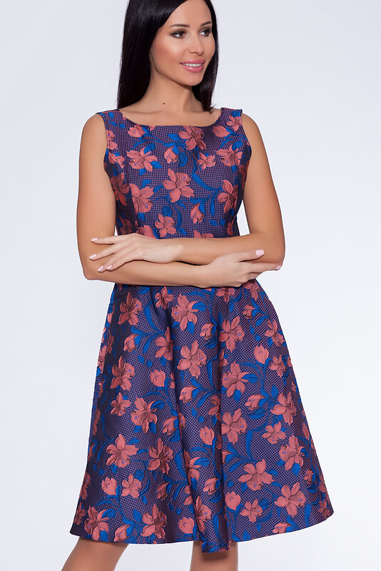 VISERDI Платье 10620 1723-пжск 437810 Синий/терракотовый