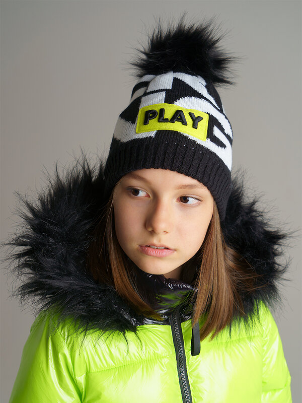 PLAYTODAY Шапка 123057 32021107 черный,белый