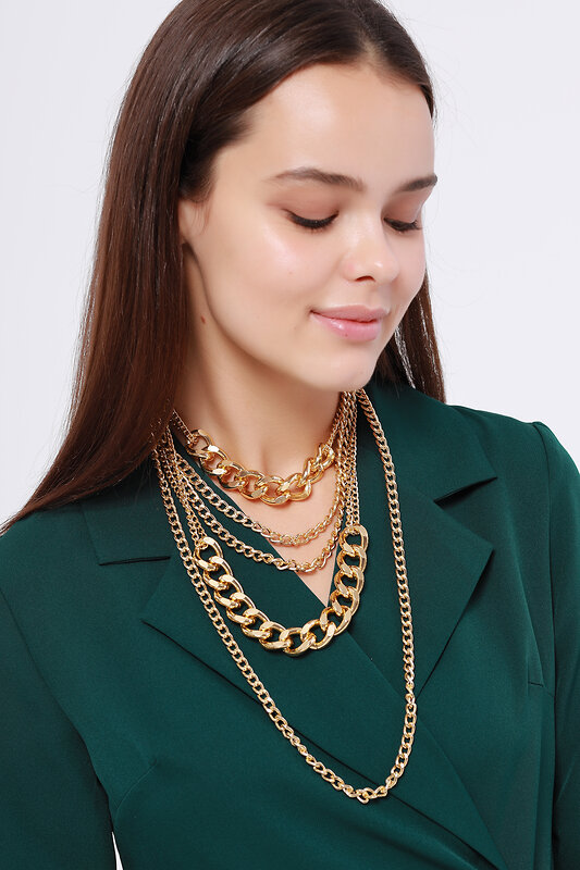 FASHION JEWELRY Колье 124537 FJ-43 Золото