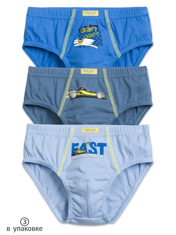 PELICAN Трусы 152391 BULB3206(3) Синий/серый/голубой