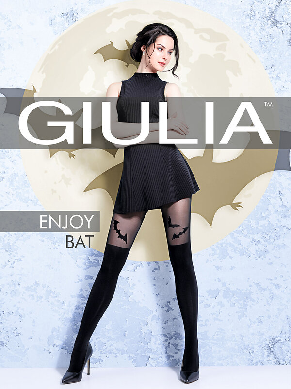 JS Giulia Колготки 160304 ENJOY BAT Черный/летучие мыши 